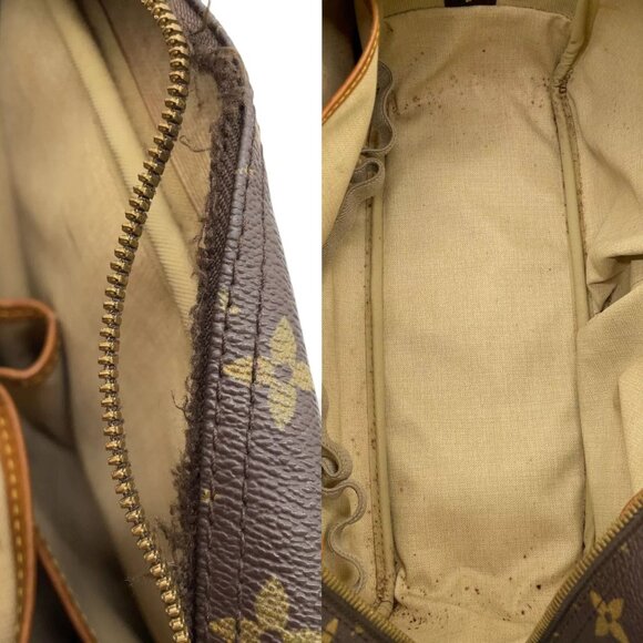 857310BH (L4) Louis Vuitton Hand Bag Brown Monogram - Picture 10 of 13